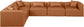 Cube - 6 Piece Modular Corner Sectional - Cognac