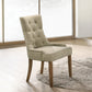 Yotam - Side Chair (Set of 2) - Beige Fabric & Salvaged Oak