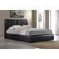 Kofi - Eastern King Bed With Storage - Black Synthetic Leather