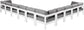 Nizuc - Outdoor Patio 10 Piece Modular Sectional With White Frame
