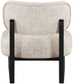 Vetra - Linen Textured Fabric Upholstered Accent Chair With Black Base