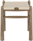 Santos - Faux Leather Upholstered Bench - Walnut Frame