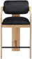 Cedra - Velvet Performance Fabric Upholstered Counter Stool - Natural Frame