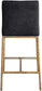 Reeves - Chenille Fabric Upholstered Counter Stool (Set of 2) - Gold Base