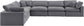 Comfy - 6 Piece Velvet Modular Corner Sectional