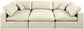 Comfy - 6 Piece Faux Leather Sectional