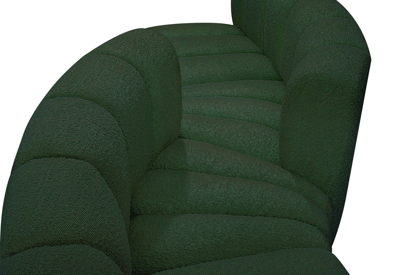 Arc - Boucle Fabric 6 Piece Modular Sofa - Black