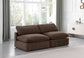 Comfy - Velvet Modular Armless Sofa 2 Seats