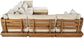 Mirella - 7 Piece Water Resistant Fabric Upholstered Outdoor Patio Modular Sectional