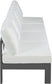 Nizuc - Outdoor Patio 4 Seat Armless Modular Sofa With Gray Frame