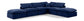 Indulge - Velvet 6 Piece Modular Armless Sectional