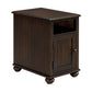 Wagner - Chairside Table With USB - Cherry