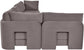 Hammond - Velvet Performance Fabric Upholstered 5 Piece L-Shaped Sectional