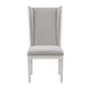 Katia - Hostess Chair (Set of 2) - Light Gray Linen & Weathered White