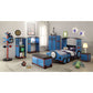 Tobi - Twin Bed - Blue, Red & Black