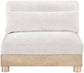 Turin - Chenille Fabric Upholstered Modular Armless Chair - Natural Base