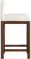 Conrad - Linen Counter Stool With Brown Legs