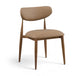 Ronda - Vegan Leather Upholstered Dining Side Chair - Walnut Legs