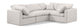 Indulge - Linen 4 Piece Modular Corner Sectional