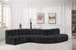 Arc - Faux Leather 6 Piece Curved Modular Sofa