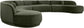 Avra - 189" Velvet Performance Fabric Upholstered Sectional
