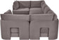 Hammond - Velvet Performance Fabric Upholstered 6 Piece U-Shaped Sectional