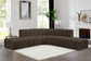 Arc - Boucle Fabric 6 Piece Corner Modular Sofa