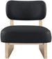 Vetra - Vegan Leather Upholstered Accent Chair With Natural Base