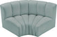 Arc - Faux Leather 2 Piece Modular Sofa