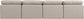 Indulge - Linen 4 Seat Modular Armless Sofa