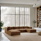 Shaggy - Fabric 5 Piece Modular Sectional With Chaise And Ottoman