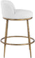 Ferro - Upholstered Counter Stool With Brushed Gold Base
