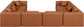 Cube - 8 Piece Modular Sectional - Cognac