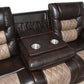 U141 - Motion Glider Loveseat - Brown