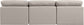 Indulge - Linen 3 Seat Modular Armless Sofa