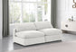 Comfy - Velvet Modular Armless Sofa 2 Seats