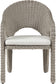 Seacrest - Olefin Water Resistant Fabric And Wicker Outdoor Patio Dining Chair