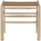Santos - Faux Leather Upholstered Bench - Natural Frame