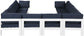 Nizuc - Outdoor Patio 10 Piece Modular Sectional With White Frame