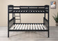 S095 - Twin / Full Bunk Bed - Black