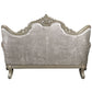 Libertee - Loveseat With 3 Pillows - Beige Fabric & Champagne
