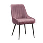 Riley - Side Chair (Set of 2) - Pink Fabric & Black