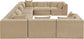 Stellar - 8 Piece Chenille Fabric Upholstered Modular Sectional