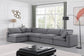 Comfy - 5 Piece Velvet Modular Sectional