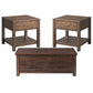 Jax - 3 Piece Occasional Table Set (Lift Top Coffee & Two End Tables) - Cherry