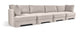 Hammond - Velvet Performance Fabric Upholstered 4 Piece Sofa