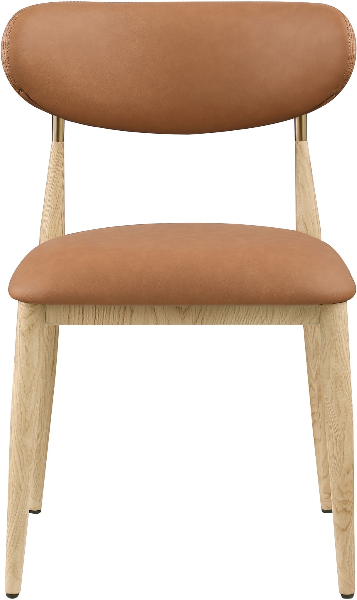 Ronda - Vegan Leather Upholstered Dining Side Chair - Natural Legs