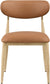Ronda - Vegan Leather Upholstered Dining Side Chair - Natural Legs