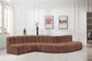 Arc - Faux Leather 6 Piece Curved Modular Sofa