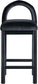 Conrad - Velvet Counter Stool With Black Legs